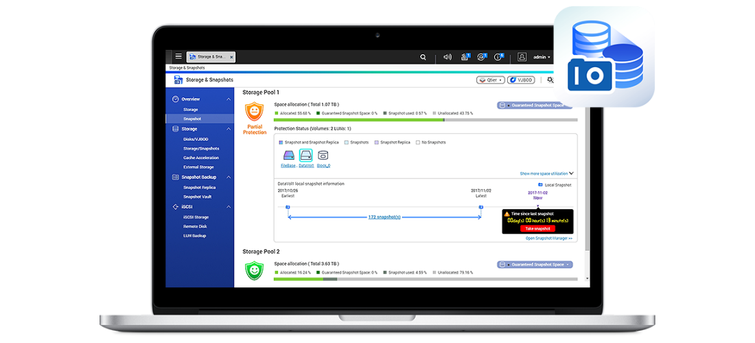 Proteção de dados do storage com Snapshots